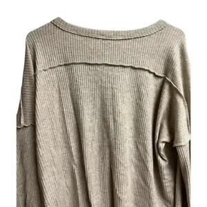 Pink Lily Beige Oversized Pullover Top Medium thumbnail 7