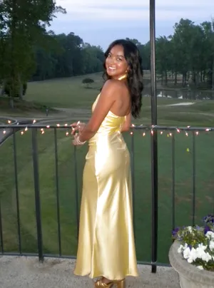Formal Dress Yellow thumbnail 2