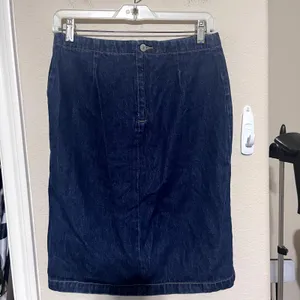 U2 Jeans Denim Mini Skirt XS Dark Wash Pencil Faux Wrap Grunge Y2K Indie Sleaze thumbnail 7