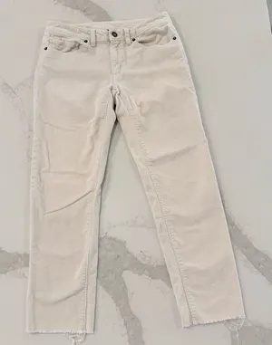 Patagonia Fitted Cropped Corduroy Pants Raw Hem Women’s 28 Bleached Stone Cotton thumbnail 1