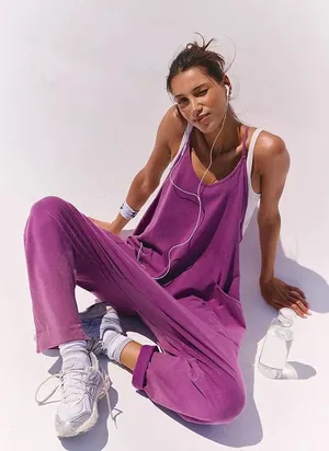 Free people purple jumpsuit thumbnail 1