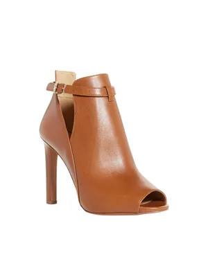 Michael Michael Kors Womens Lawson Open Toe Heels Booties Luggage Brown 6M thumbnail 10