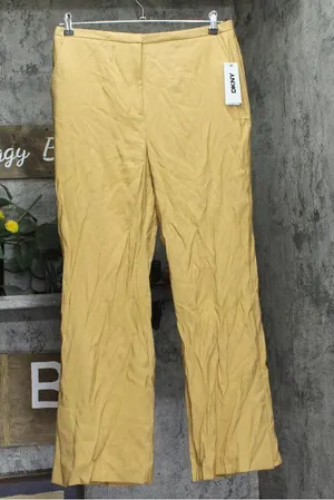DKNY Womens High-Rise Sueded Side Pocket Canvas Pants UE5P8047 Whiskey Brown 12 thumbnail 1