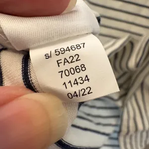 LOFT Turtleneck‎ Striped Top Size XS White Navy Blue NWT thumbnail 6