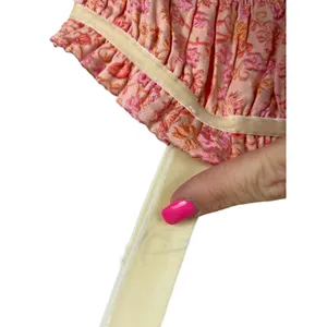 Entro Always A Romantic Coral Floral Jacquard Midi Dress Pockets Size Large‎ thumbnail 12