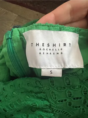 The shirt Rochelle Behrens Ashby Sleeveless Eyelet Halter Sundress - Green thumbnail 9