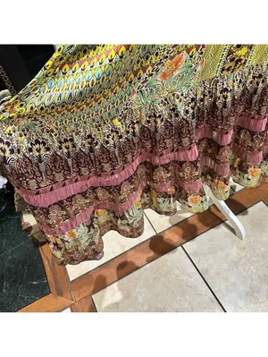 Anthropologie Lovett Tiered Maxi Botanical Dress Size Small Small thumbnail 10