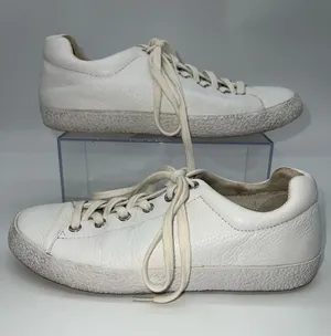 Ash Nicky Bis Women's All White Lace Up Leather Low Top Sneakers-Size 39 thumbnail 1