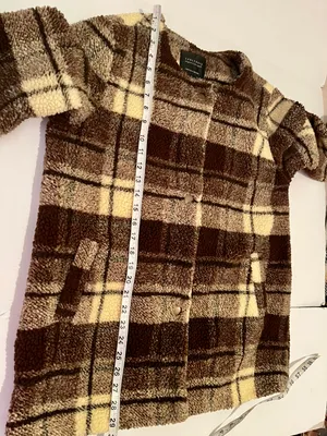 Plaid Snap Button Sherpa Teddy Jacket/ Coat thumbnail 10