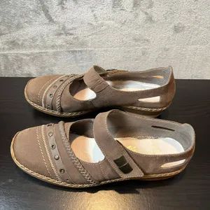 Rieker Comfort Mary Jane Style‎ Shoes Leather Pepper Brown Size 8 thumbnail 2