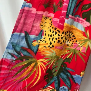 Cynthia Rowley Beautiful Colorful Wide Leg Tropical Pants **Size M** 🌴🌺🌴 thumbnail 4