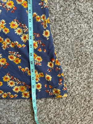 Toad&Co Samba Blue Halter Sunflower Stretch Summer Floral XS thumbnail 9