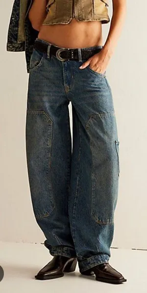Free People Barrel Jeans thumbnail 1