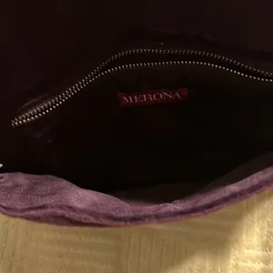 Merona brown faux fur clutch w/a tassel top zip fold over like new thumbnail 4
