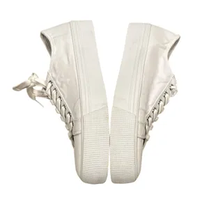 BODEN RAINBOW STRIPE BACK White Canvas PLATFORM Sneakers 40 thumbnail 3