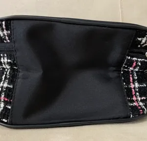 Lancôme Black and Pink Tweed Cosmetic Case thumbnail 4