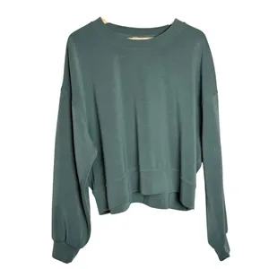 Lululemon Softstreme Perfectly Oversized Cropped Crew Medium Forest thumbnail 2