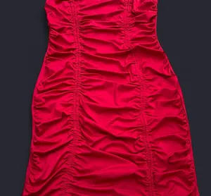Heart & Hips Scarlet Red Ruched Mock Neck Dress thumbnail 4