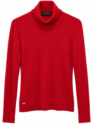 Ralph Lauren Black Label Red Turtleneck Modal/Silk/Nylon Large thumbnail 1