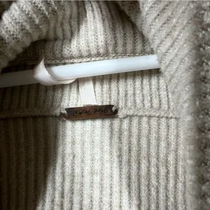 Free‎ People Cream Ribbed Softly Structured Tunic Sweater thumbnail 3
