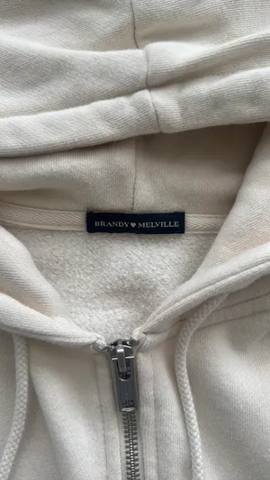 Brandy Melville Zip-Up Jacket Tan thumbnail 2