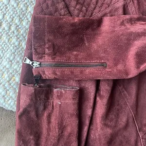 Express red soft leather jacket thumbnail 3