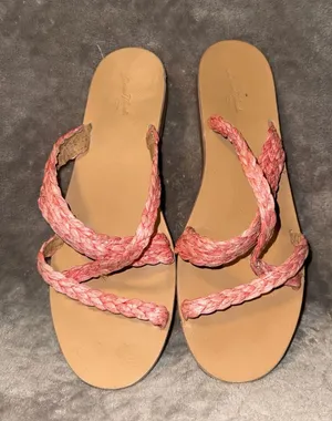 Universal Threads Women's Braided Strap Sandals Pink Size 9.5 thumbnail 1