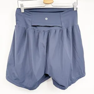 Halara Womens SoftlyZero Airy Super High Waisted Yoga Shorts Blue Large Long thumbnail 4