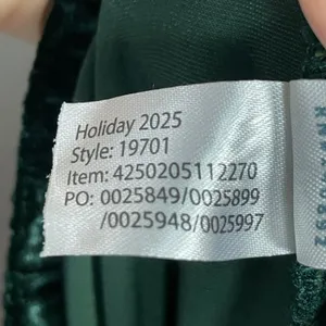 Marine Layer Bella Velvet Pants Slouchy Wide Leg Women Medium Green Drawstring thumbnail 14