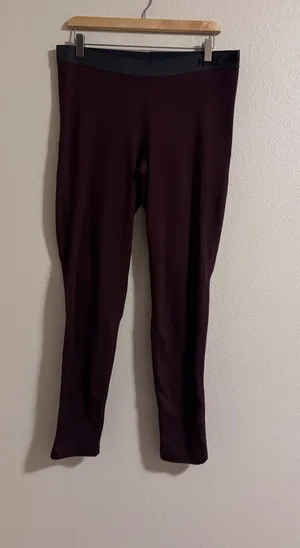 Nike Women's Plum Performance Leggings with Black Waistband thumbnail 1