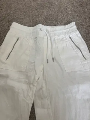 Cabo Wide-Leg Athleta Linen White Pants 4 thumbnail 2