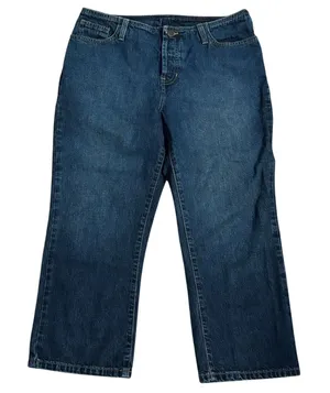 Vintage Abercrombie & Fitch A&F Size 8 Low Rise Cropped Jeans Y2K 90s thumbnail 1
