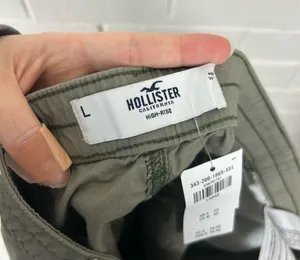 NWT Hollister Green Cargo Utility High Rise Mini Skirt Size L thumbnail 9