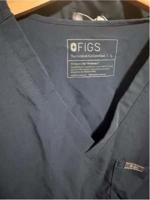 FIGS Scrubs Set Catarina & Zamora Jogger in Dark Harbour Blue- Size Medium Large thumbnail 7