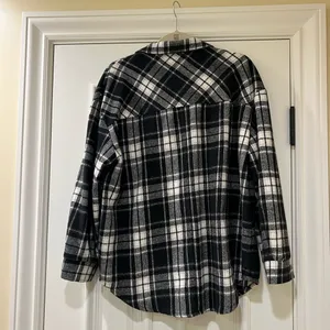 Thick plaid flannel shirt Black Size M thumbnail 2