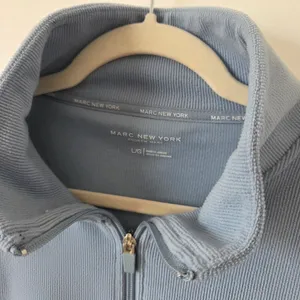 Marc New York Blue Corduroy Quarter Zip Pullover Sweater Cozy Loungewear Large thumbnail 4