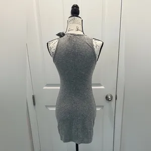 Abercrombie & Fitch Heather Gray Knotted Side Dress thumbnail 4