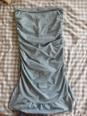Absolutely Famous Edikted Gaia Gathered Mini Dress blue stripe thumbnail 4