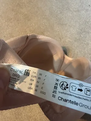 Chantelle Blush Nude Lightly Lined Multiway Strapless Bra Size 36 DDD thumbnail 3