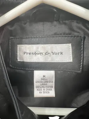 Preston & York Black Lambskin Leather Jacket thumbnail 3