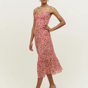 Reformation Enya‎ dress Love Heart Print Midi Size 10 thumbnail 2