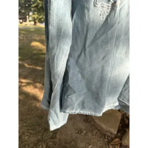Altered State Women's Size M Rayon Embroidered‎ Tie Back Blouse Blue Size M thumbnail 2