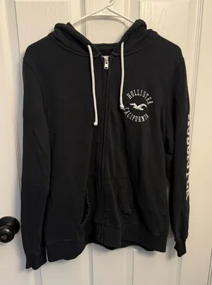 Hollister Black Full Zip Hoodie thumbnail 1