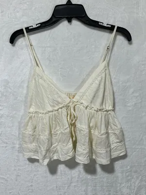 Urban Outfitters Kimchi Blue Nia BabyDoll Top size Medium color Ivory NWT thumbnail 5