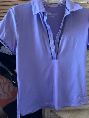 Lady Hagen Lavender Polo With Trim Small thumbnail 1