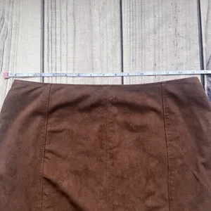 Abercrombie & Fitch Brown Vegan Suede Mini Skirt thumbnail 4