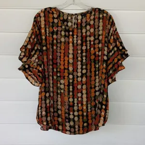 Sami & Jo Ruffle Sleeve Blouse Sz S thumbnail 2