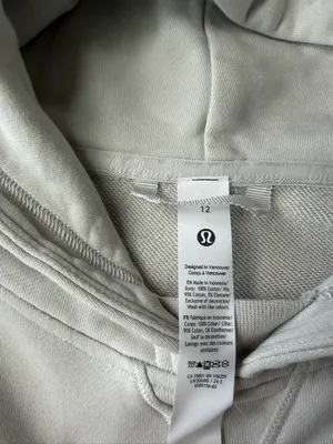 lululemon All Yours Hoodie French Terry 100% Cotton Gray - Size 12 thumbnail 5