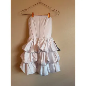 Emerald Sundae Dress Women Small White Strapless Bubble Tiered JZF5670 Party thumbnail 4