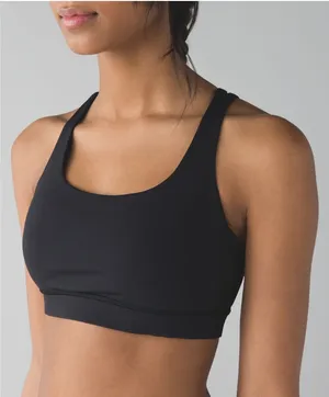 Lululemon Energy Bra Medium Support B/C Cup in Black Size 6 thumbnail 1